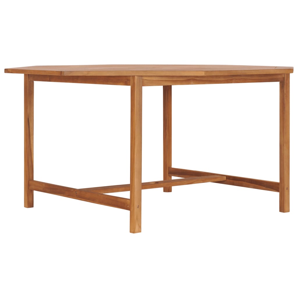 49009 vidaXL Garden Table 150x150x75 cm Solid Teak Wood