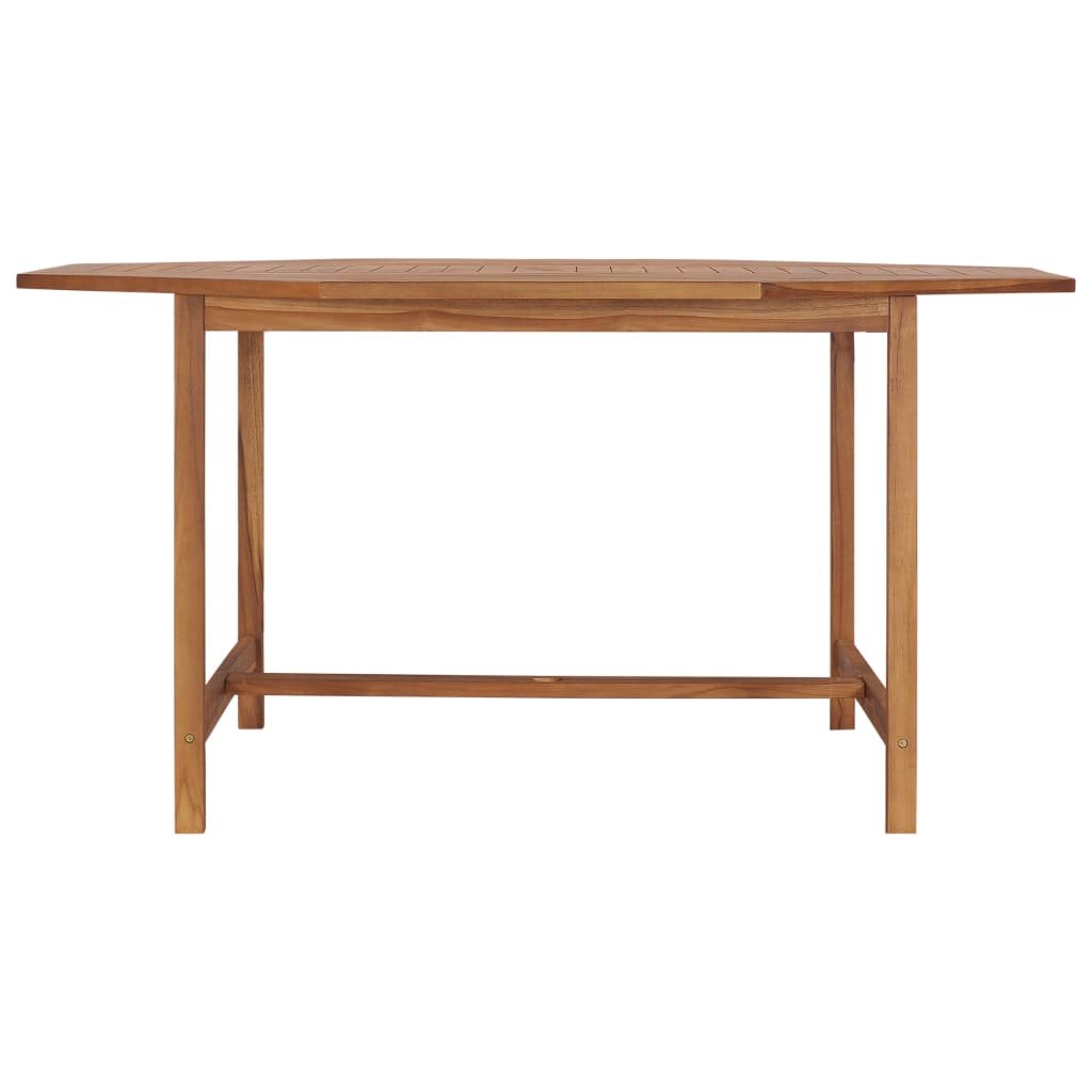 49009 vidaXL Garden Table 150x150x75 cm Solid Teak Wood
