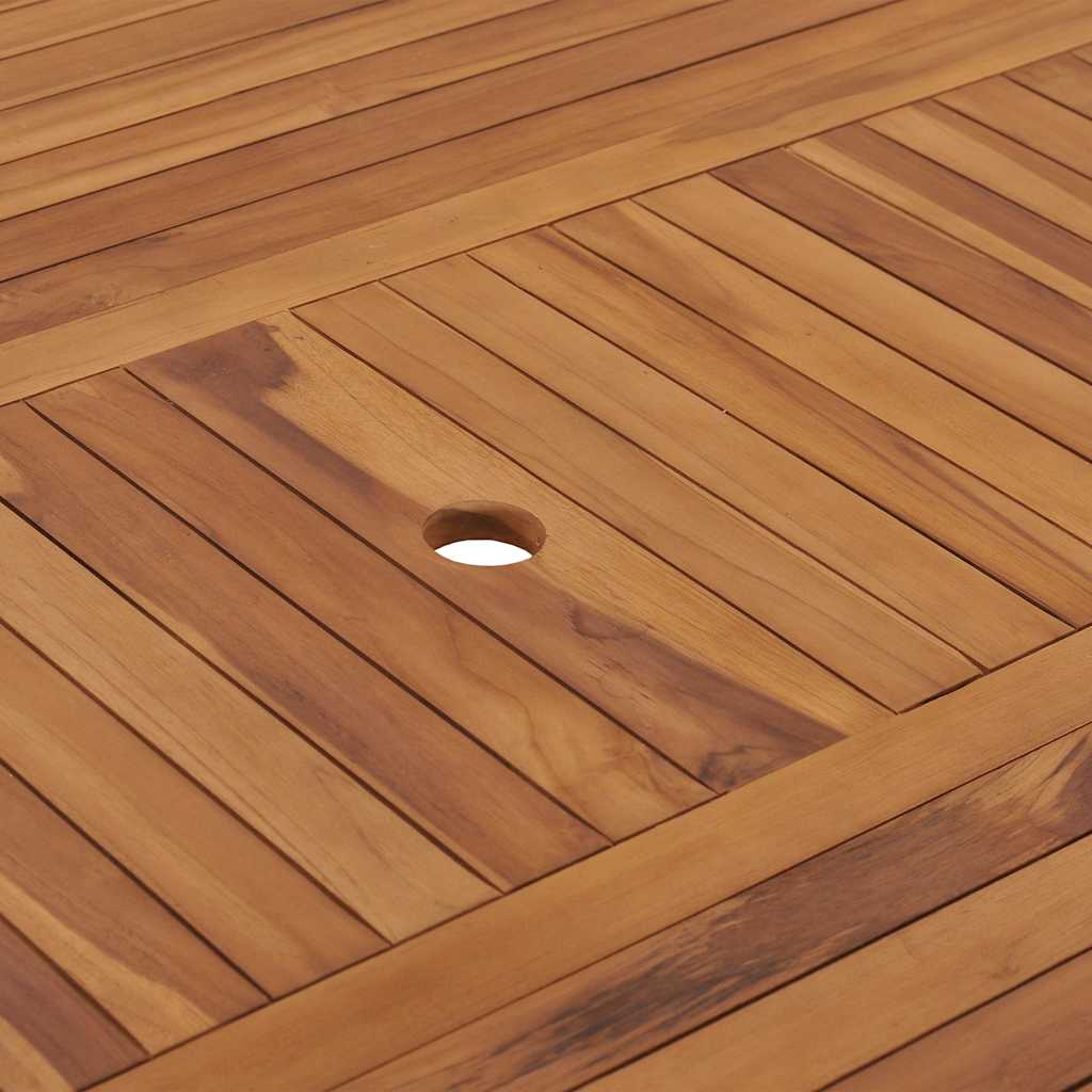 49009 vidaXL Garden Table 150x150x75 cm Solid Teak Wood
