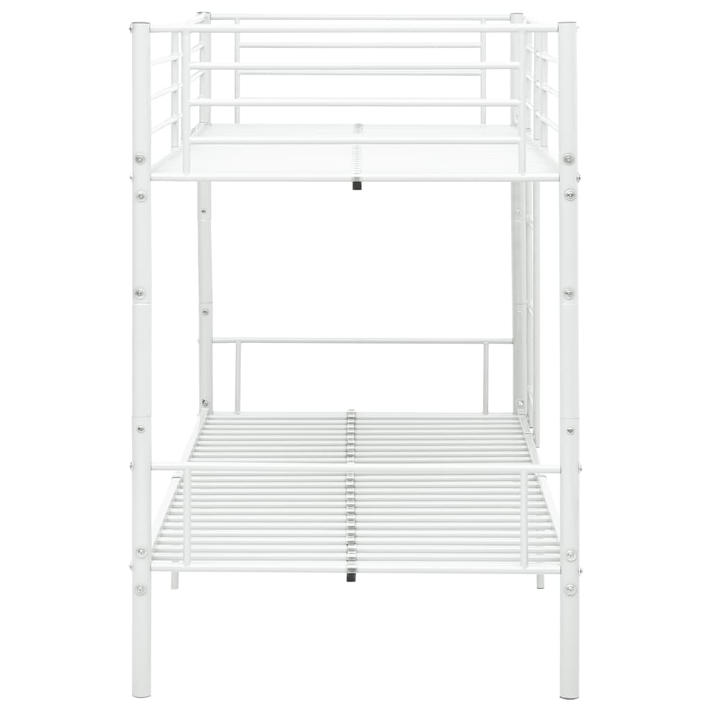 Bunk Bed | White | Metal | Twin |  Sturdy  | Bunk Bed | Rectangular
