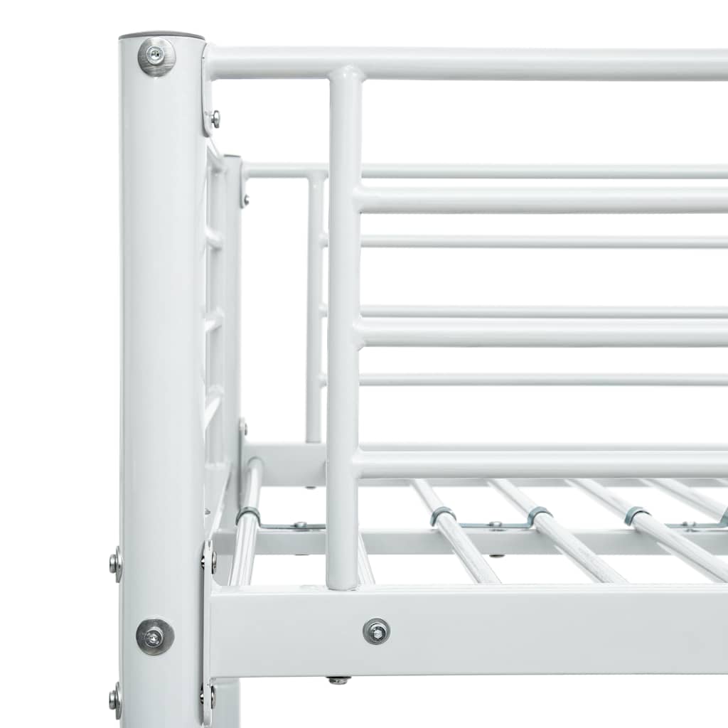Bunk Bed | White | Metal | Twin |  Sturdy  | Bunk Bed | Rectangular