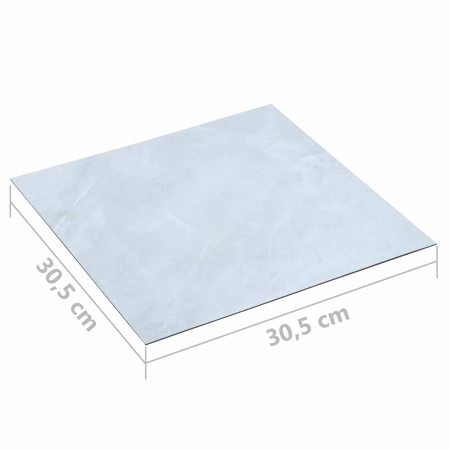 Flooring Planks 55 pcs White 5.11 m² PVC