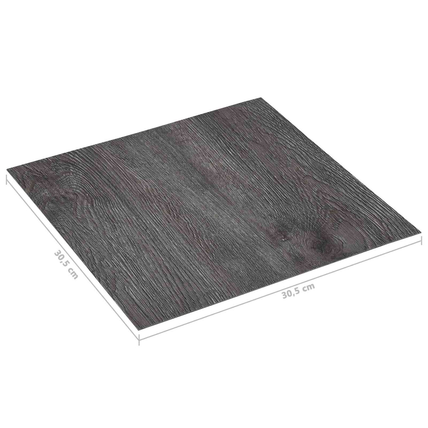 Flooring Planks 5.11 m² 55 pcs PVC Black and Grey