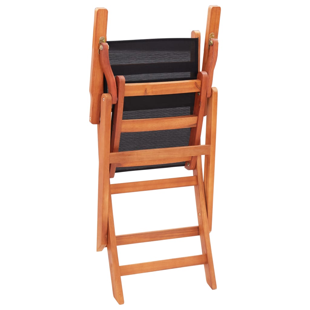 Garden Chair | Set of 2 | Black and natural