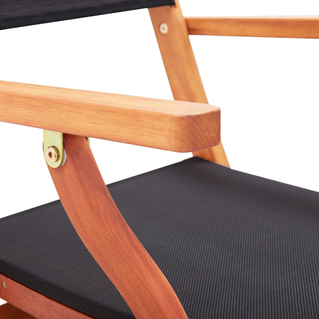 Garden Chair | Set of 2 | Black and natural