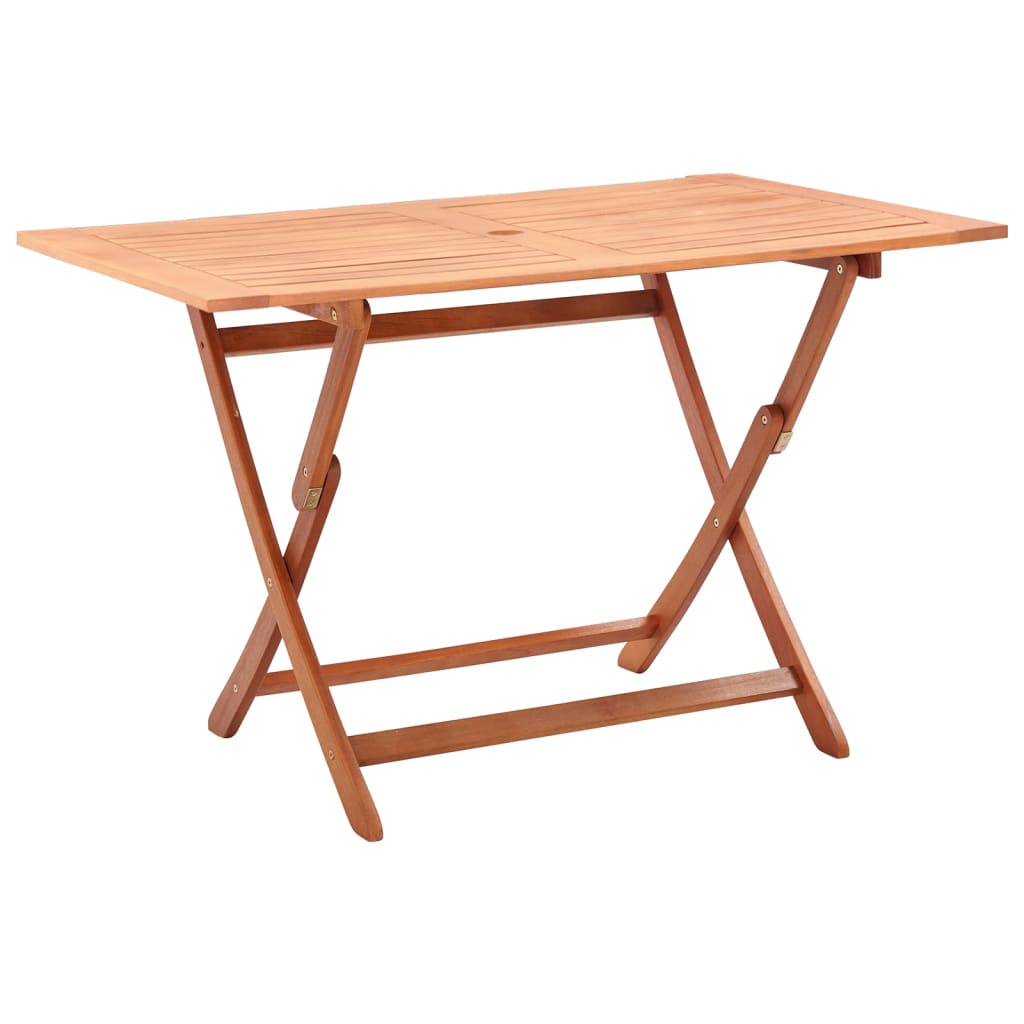 vidaXL Folding Garden Table 120x70x75 cm Solid Eucalyptus Wood