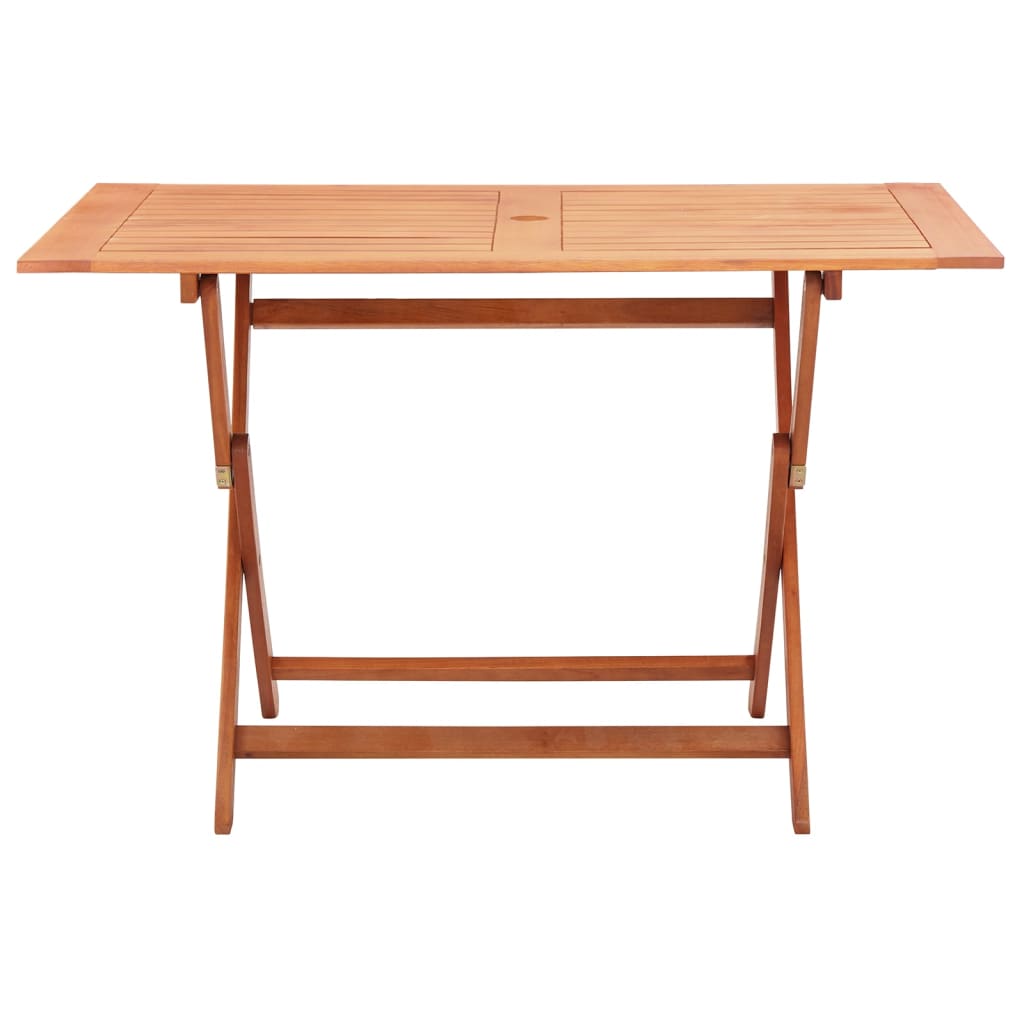 vidaXL Folding Garden Table 120x70x75 cm Solid Eucalyptus Wood