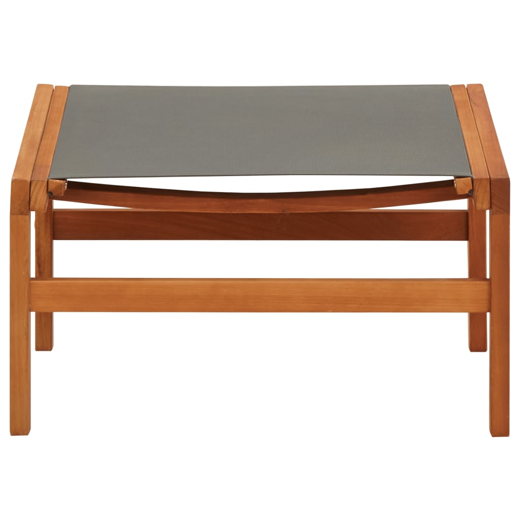 Garden Chair | Grey | Solid eucalyptus wood and textilene | Medium
