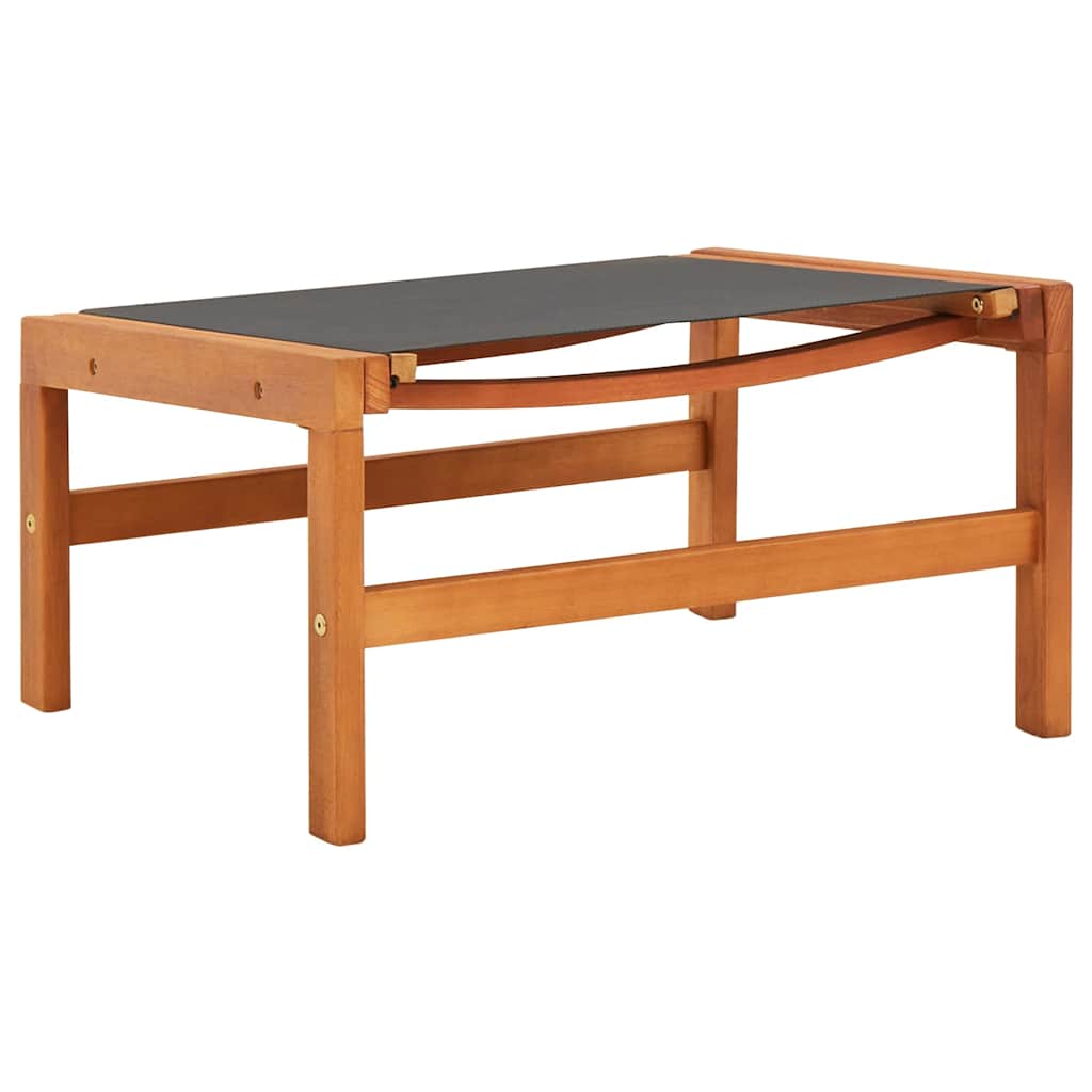 48700 vidaXL Garden Chair with Footrest Solid Eucalyptus Wood and Textilene