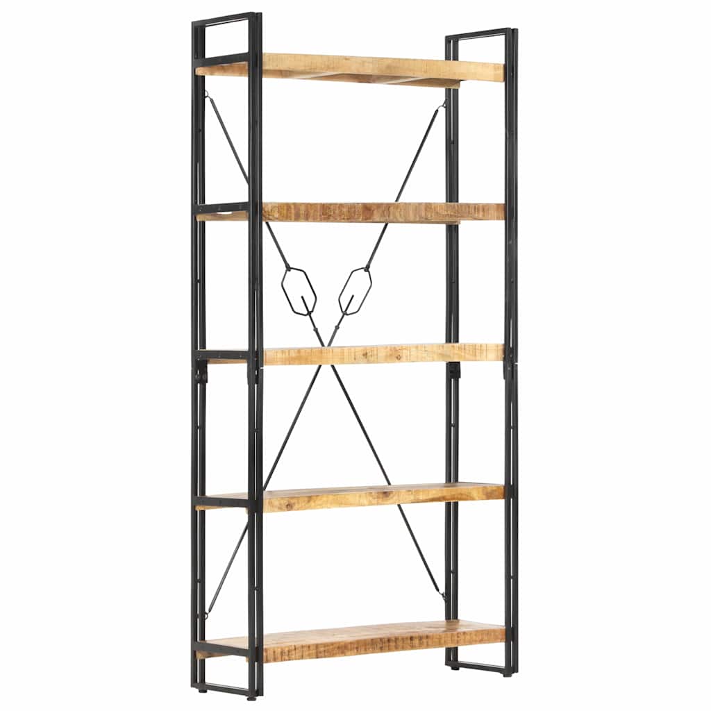 5-Tier Bookcase 90x30x180 cm Solid Mango Wood