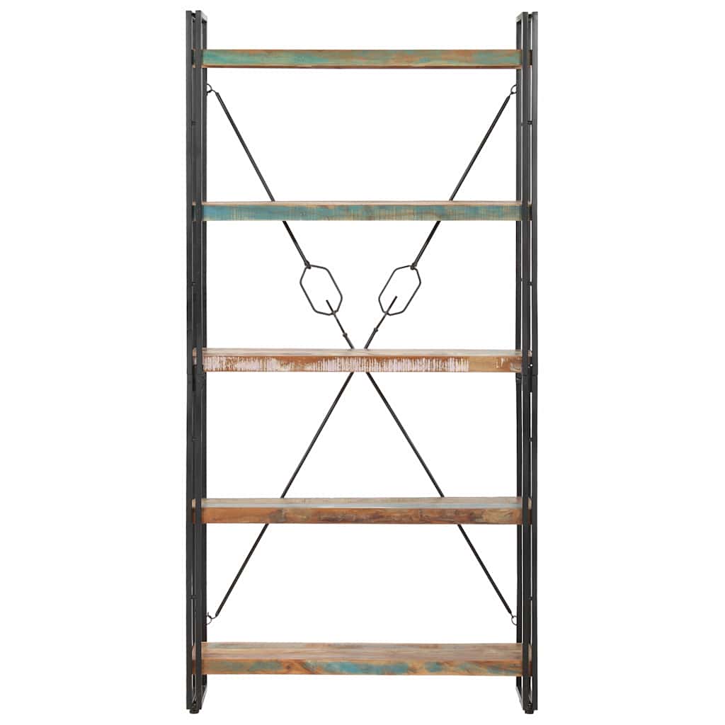 5-Tier Bookcase 90x30x180 cm Solid Reclaimed Wood