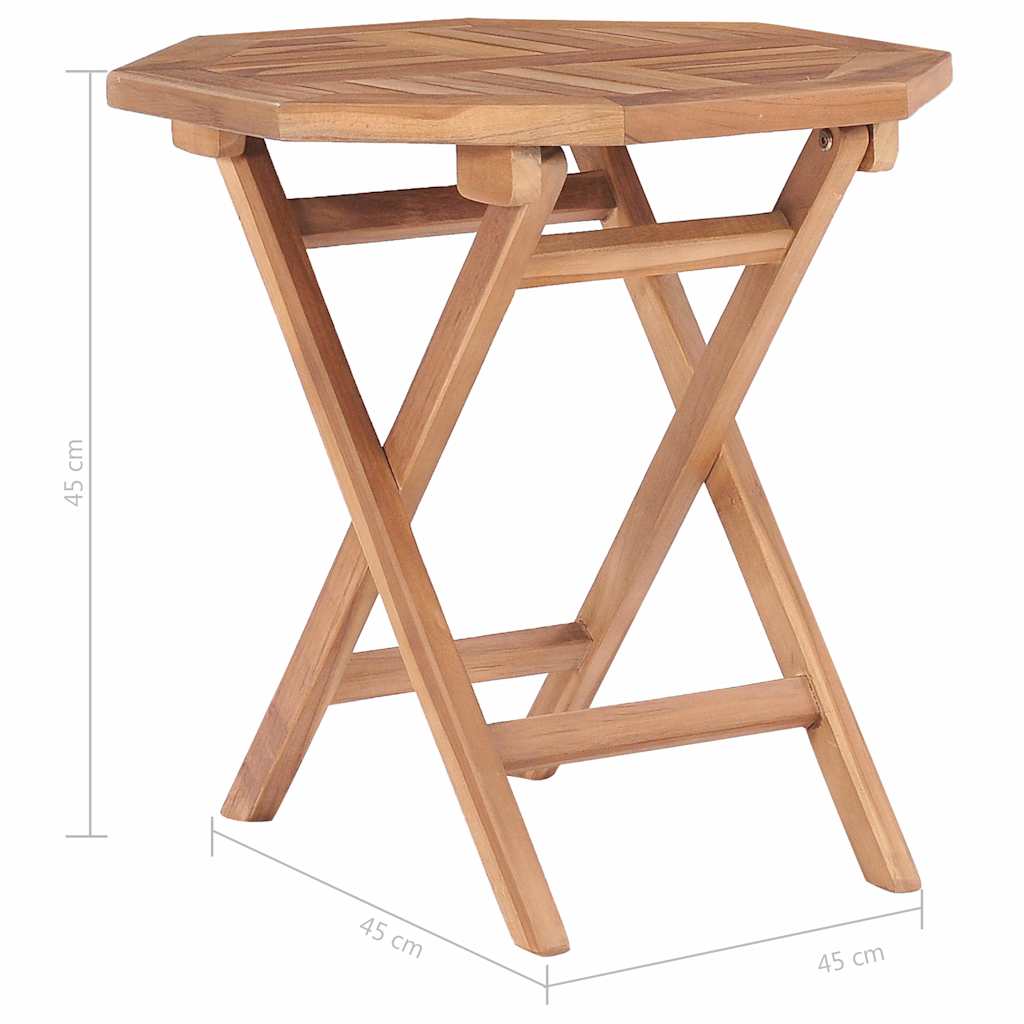48978 vidaXL Folding Garden Table 45x45x45 cm Solid Teak Wood