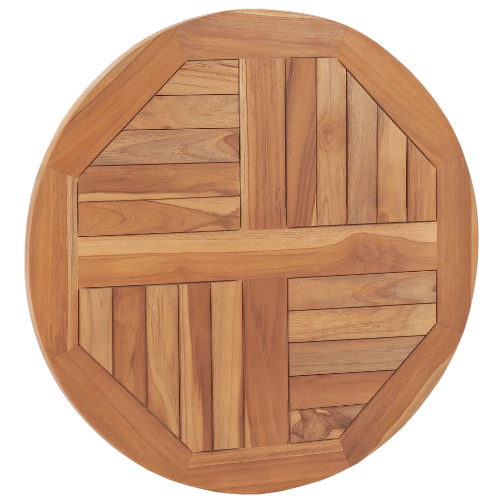 vidaXL Table Top Solid Teak Wood Round 2.5 cm 60 cm