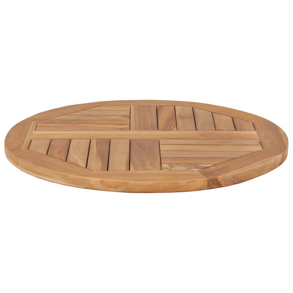 vidaXL Table Top Solid Teak Wood Round 2.5 cm 60 cm