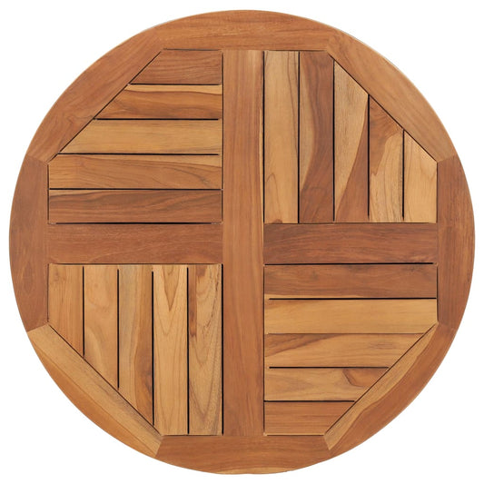 vidaXL Table Top Solid Teak Wood Round 2.5 cm 70 cm