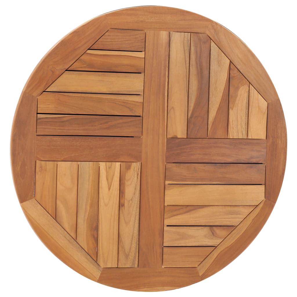 vidaXL Table Top Solid Teak Wood Round 2.5 cm 70 cm