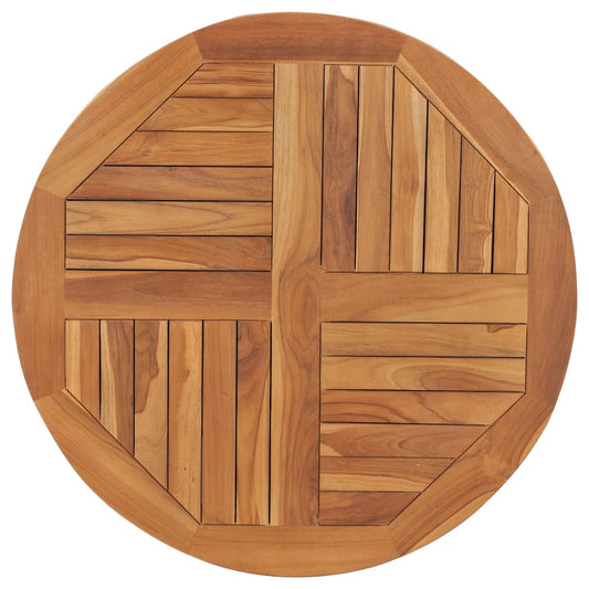 vidaXL Table Top Solid Teak Wood Round 2.5 cm 80 cm