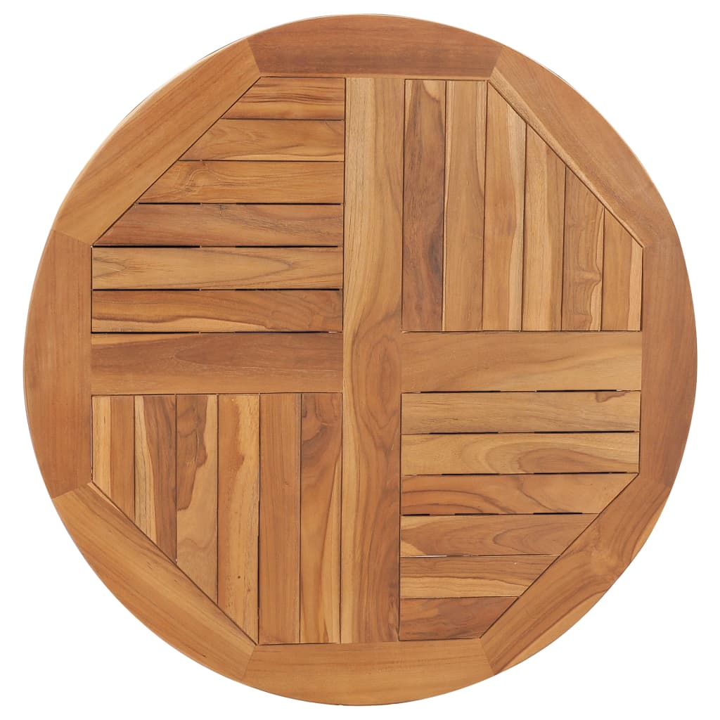 vidaXL Table Top Solid Teak Wood Round 2.5 cm 80 cm