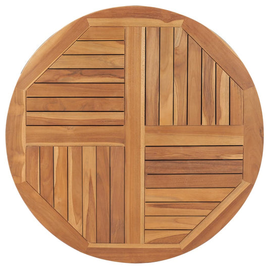 vidaXL Table Top Solid Teak Wood Round 2.5 cm 90 cm