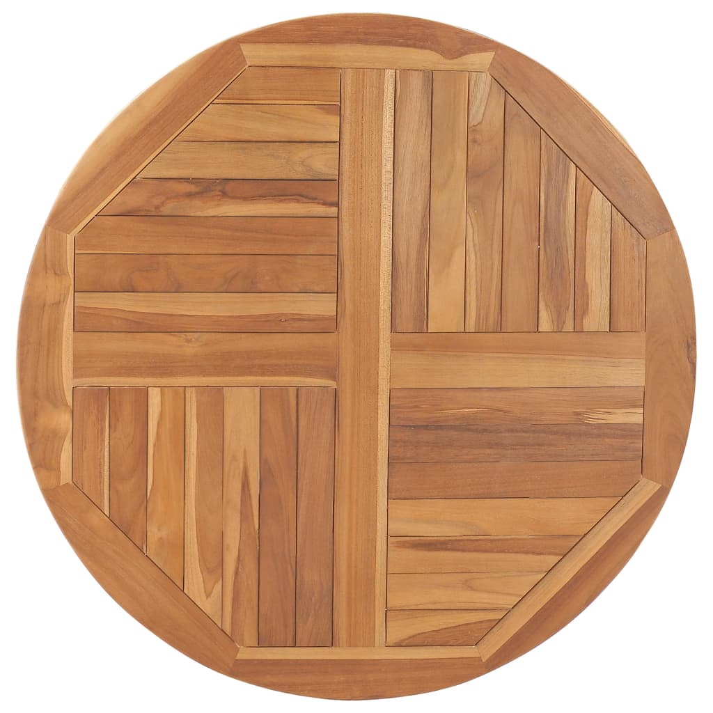 vidaXL Table Top Solid Teak Wood Round 2.5 cm 90 cm