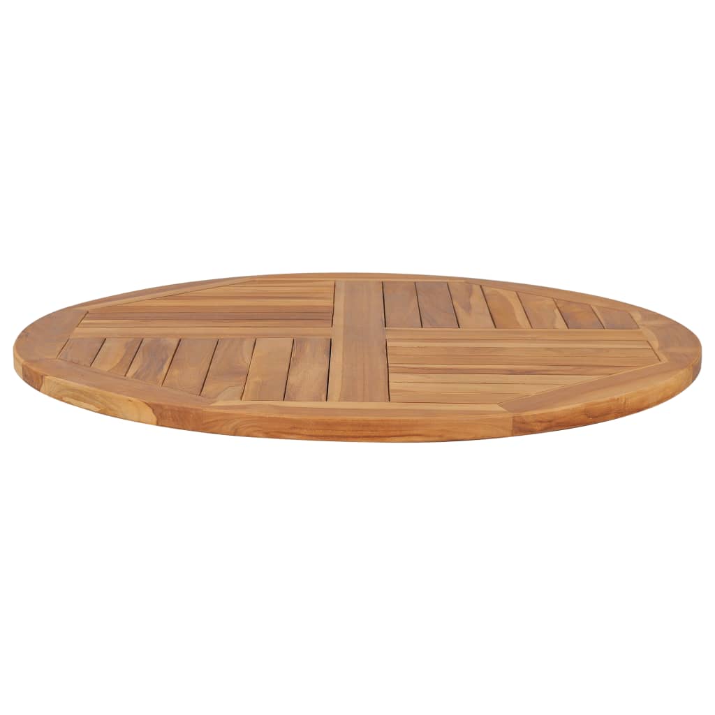 vidaXL Table Top Solid Teak Wood Round 2.5 cm 90 cm