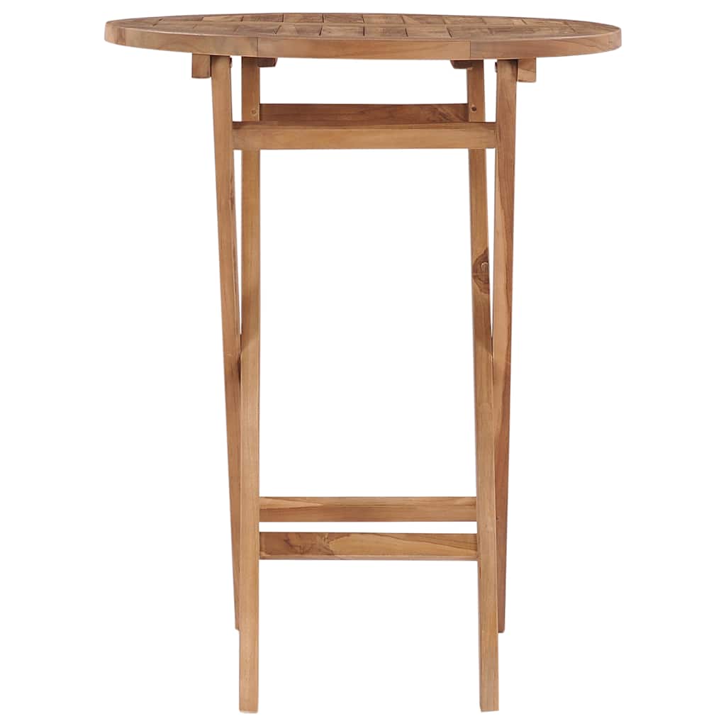 48993 vidaXL Folding Garden Table 60 cm Solid Teak Wood