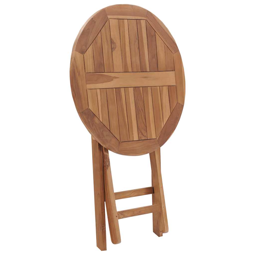 48993 vidaXL Folding Garden Table 60 cm Solid Teak Wood