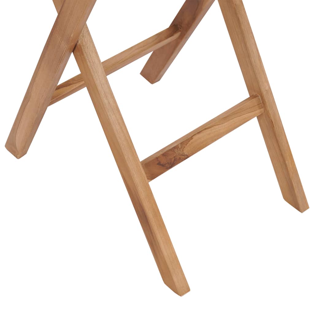 48993 vidaXL Folding Garden Table 60 cm Solid Teak Wood