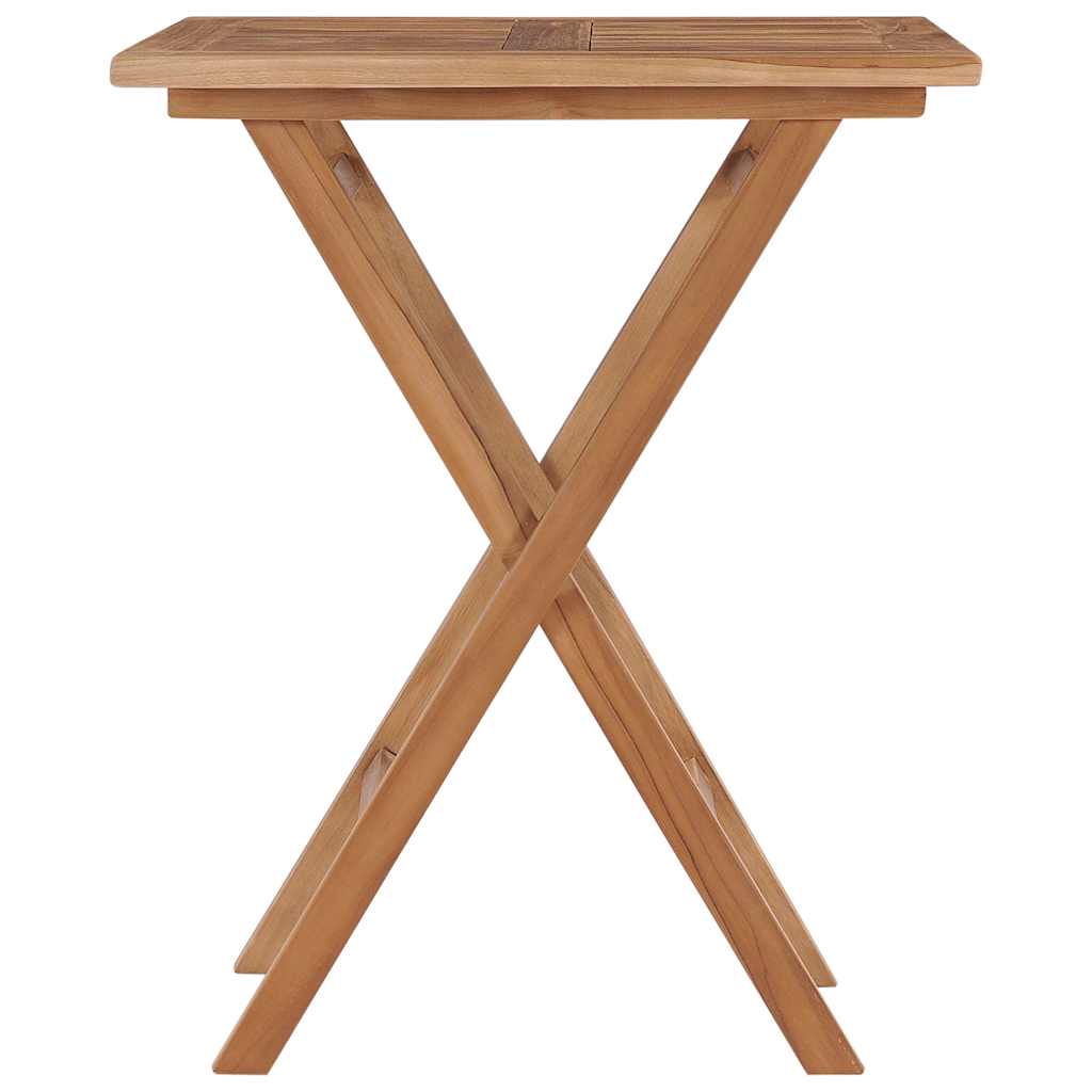 48994 vidaXL Folding Garden Table 60x60x75 cm Solid Teak Wood
