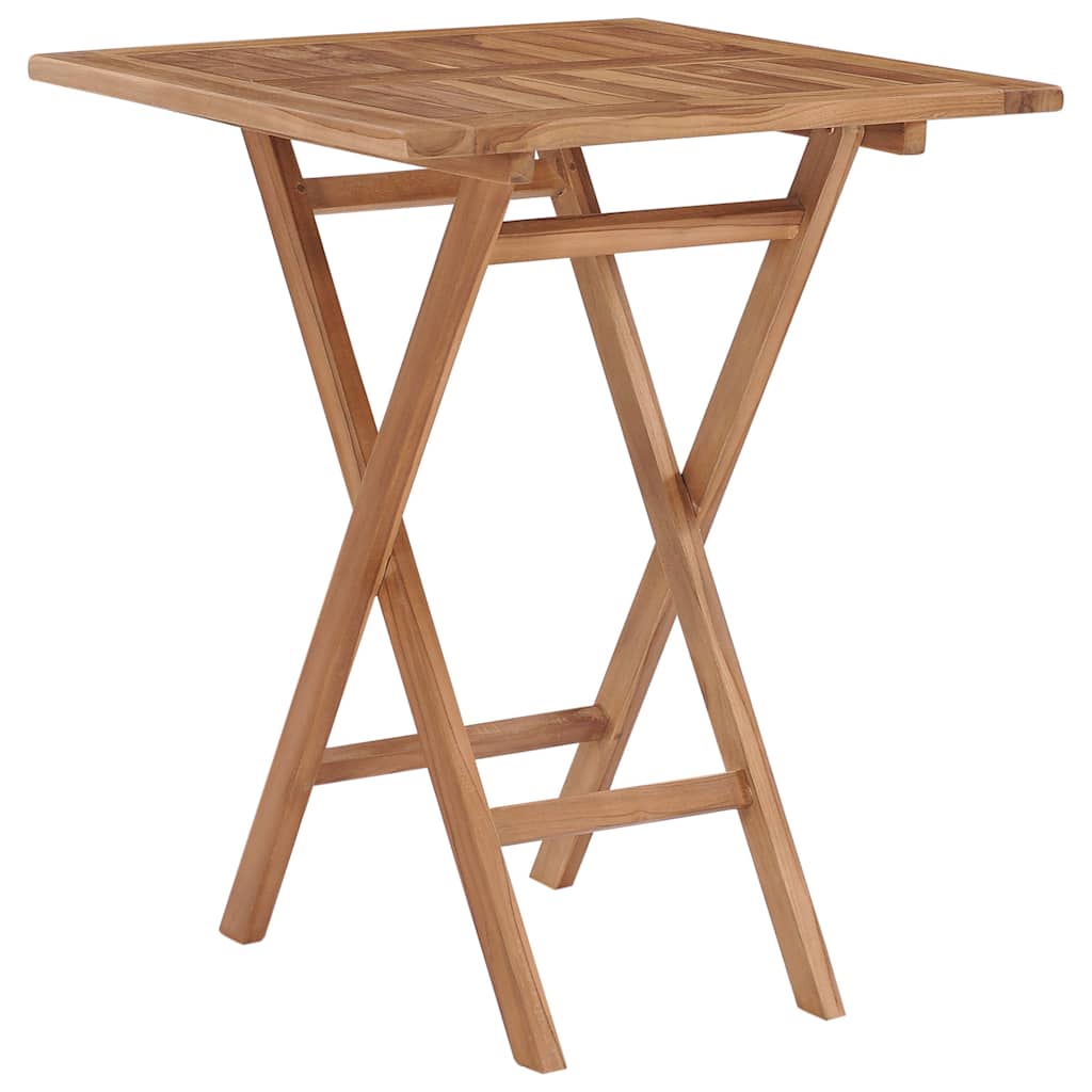 48994 vidaXL Folding Garden Table 60x60x75 cm Solid Teak Wood