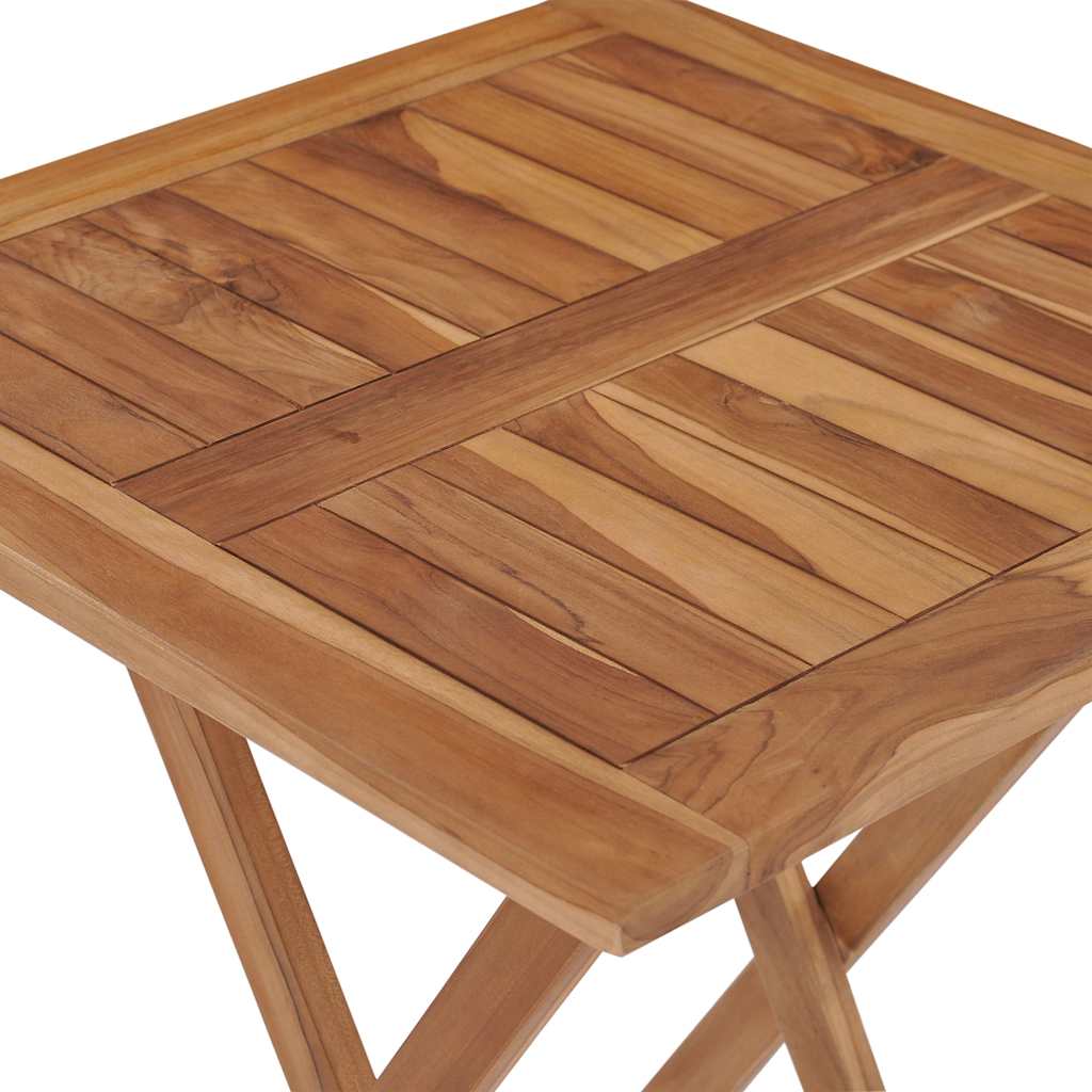 48994 vidaXL Folding Garden Table 60x60x75 cm Solid Teak Wood