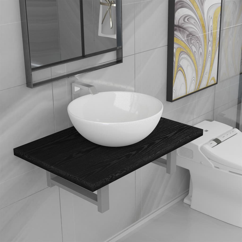 Bathroom Furniture Set | Black, White