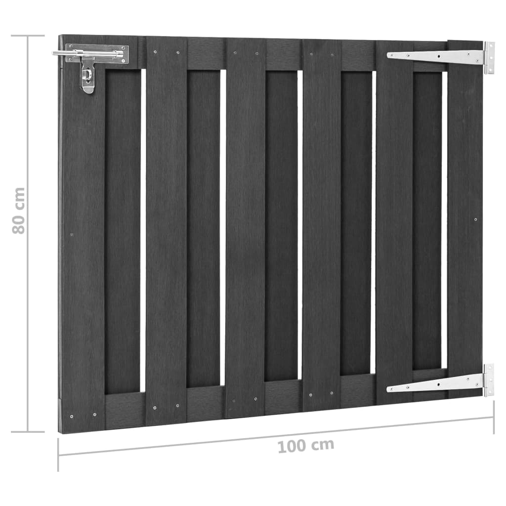 vidaXL Garden Gate WPC 100x80 cm Grey