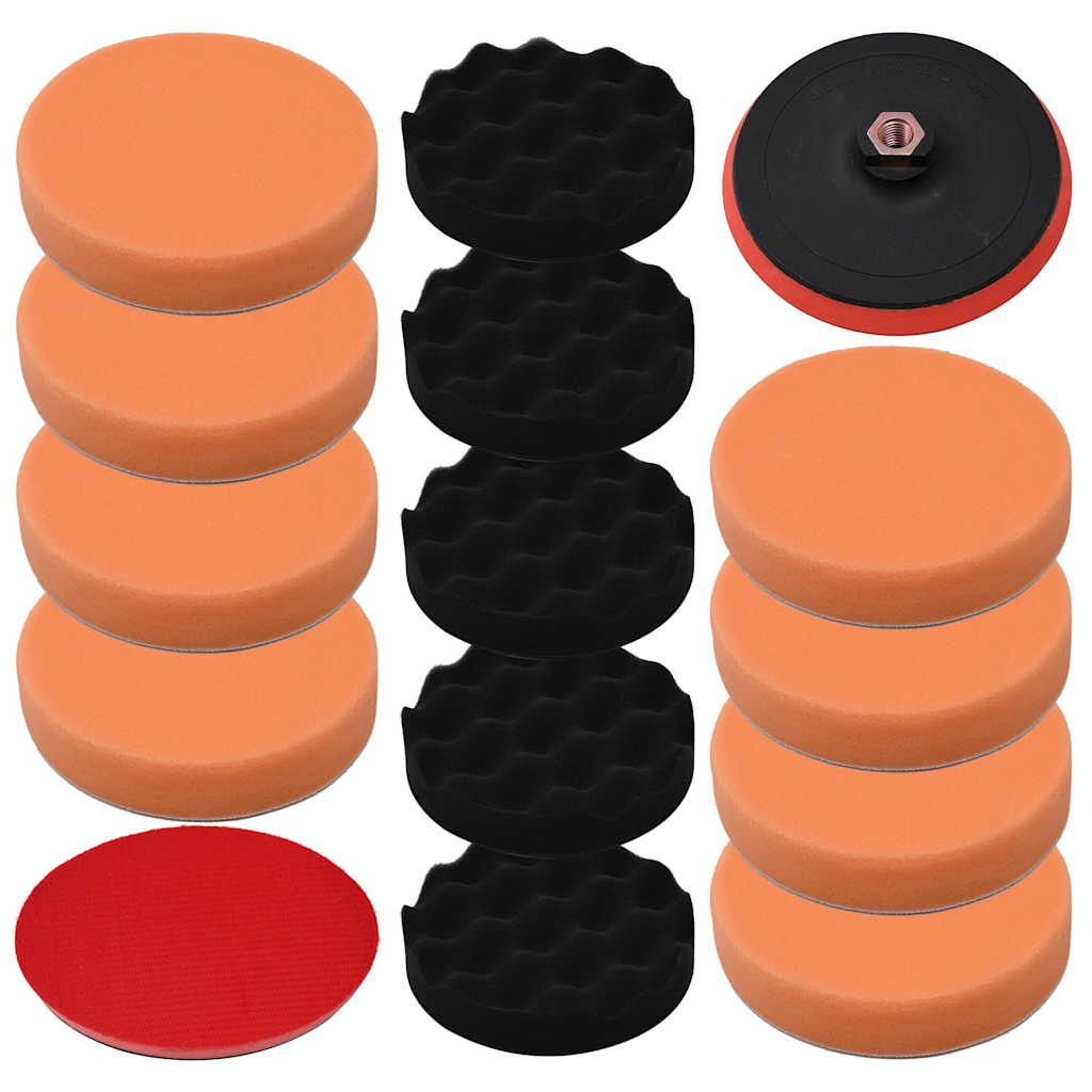 145371 vidaXL 14 Piece Polishing Pad Set 150 mm