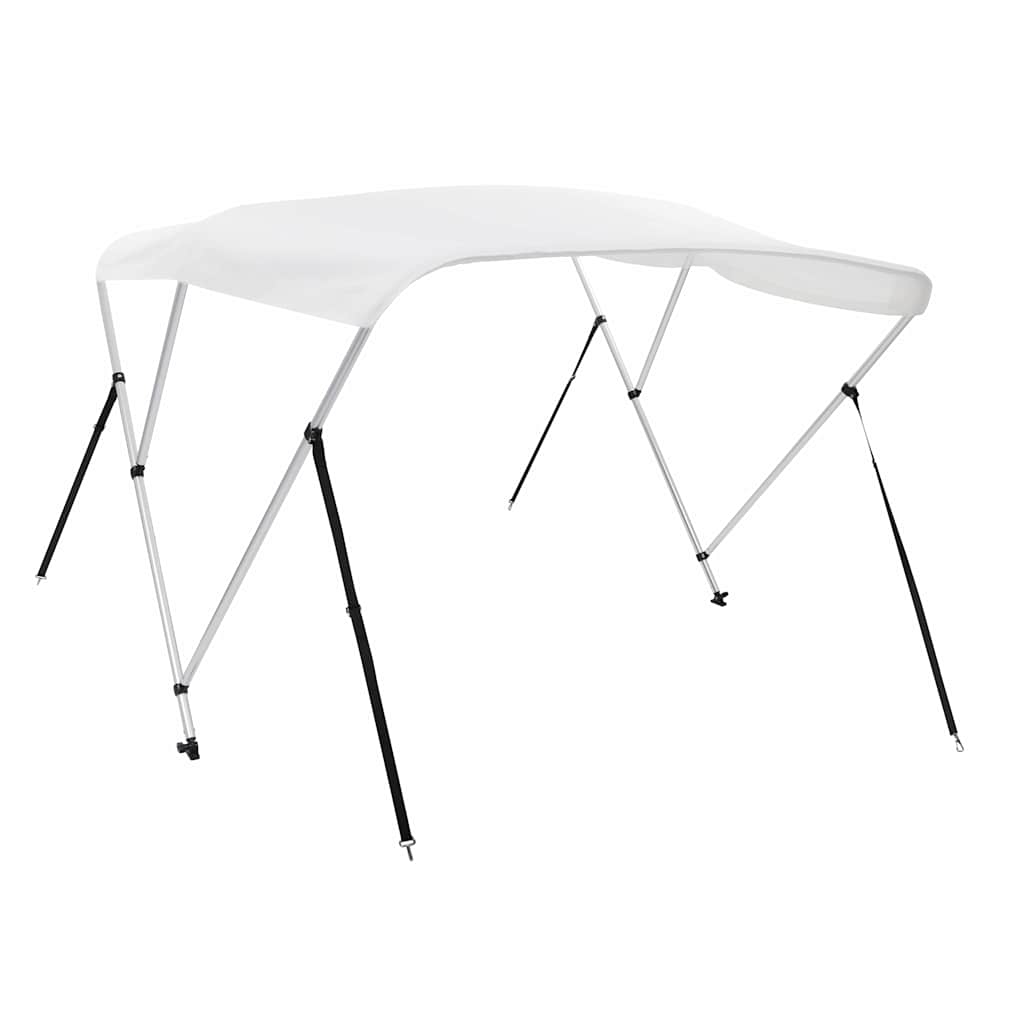 92360 vidaXL 3 Bow Bimini Top White 183x160x137 cm