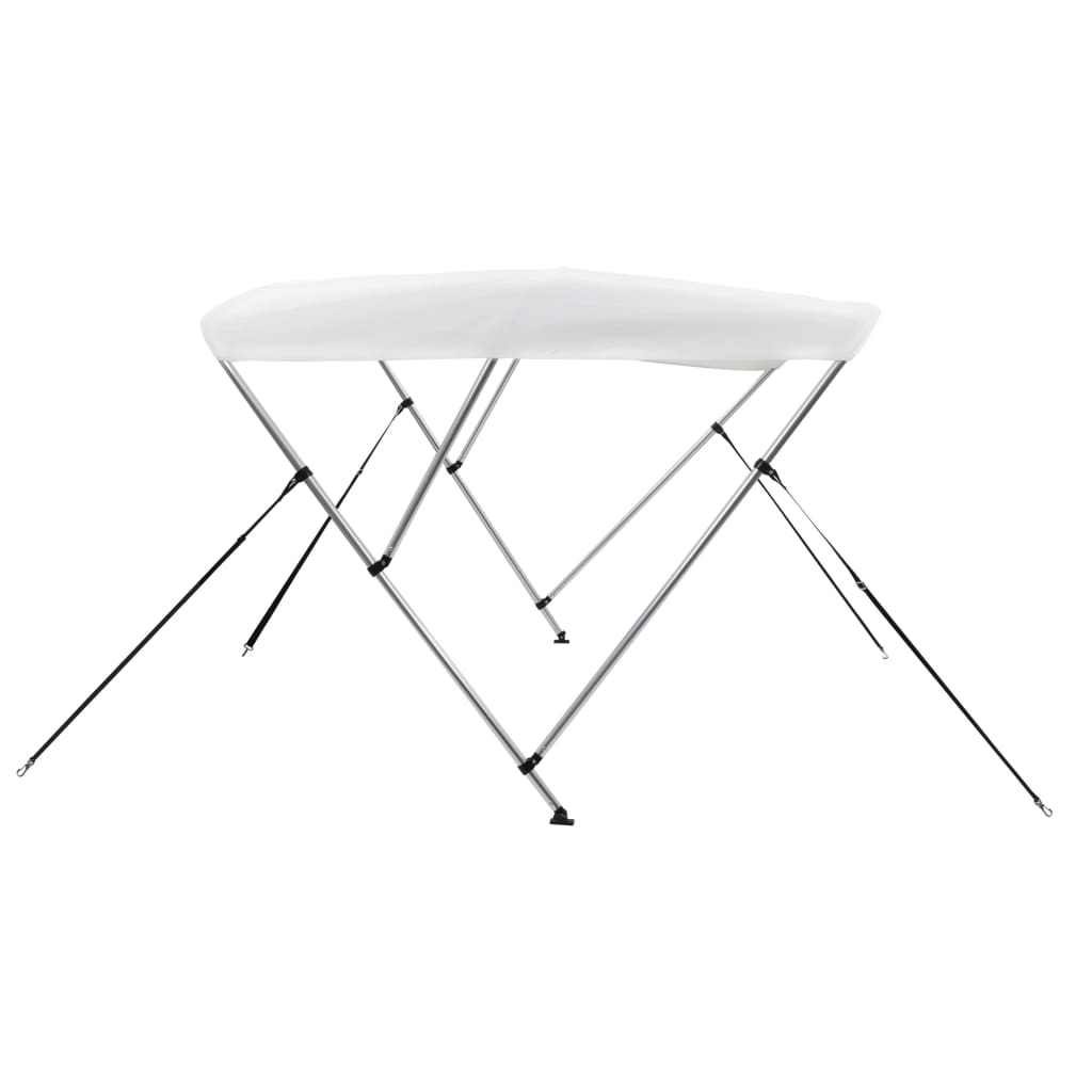 vidaXL 3 Bow Bimini Top White 183x160x137 cm