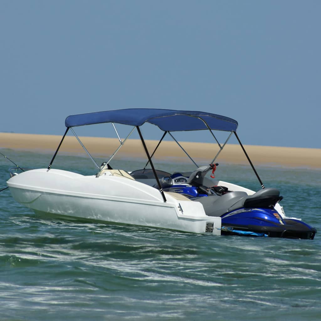 vidaXL 3 Bow Bimini Top Blue 183x160x137 cm