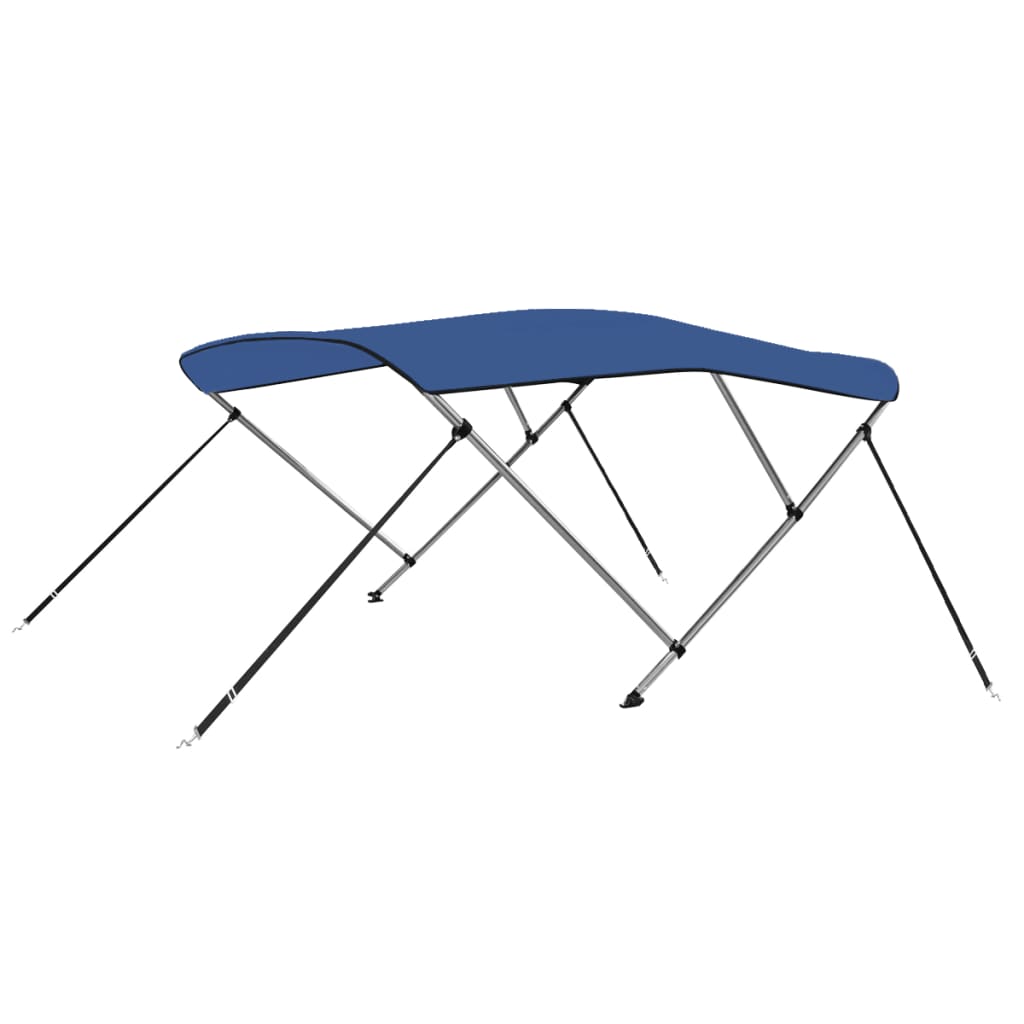 vidaXL 3 Bow Bimini Top Blue 183x180x137 cm