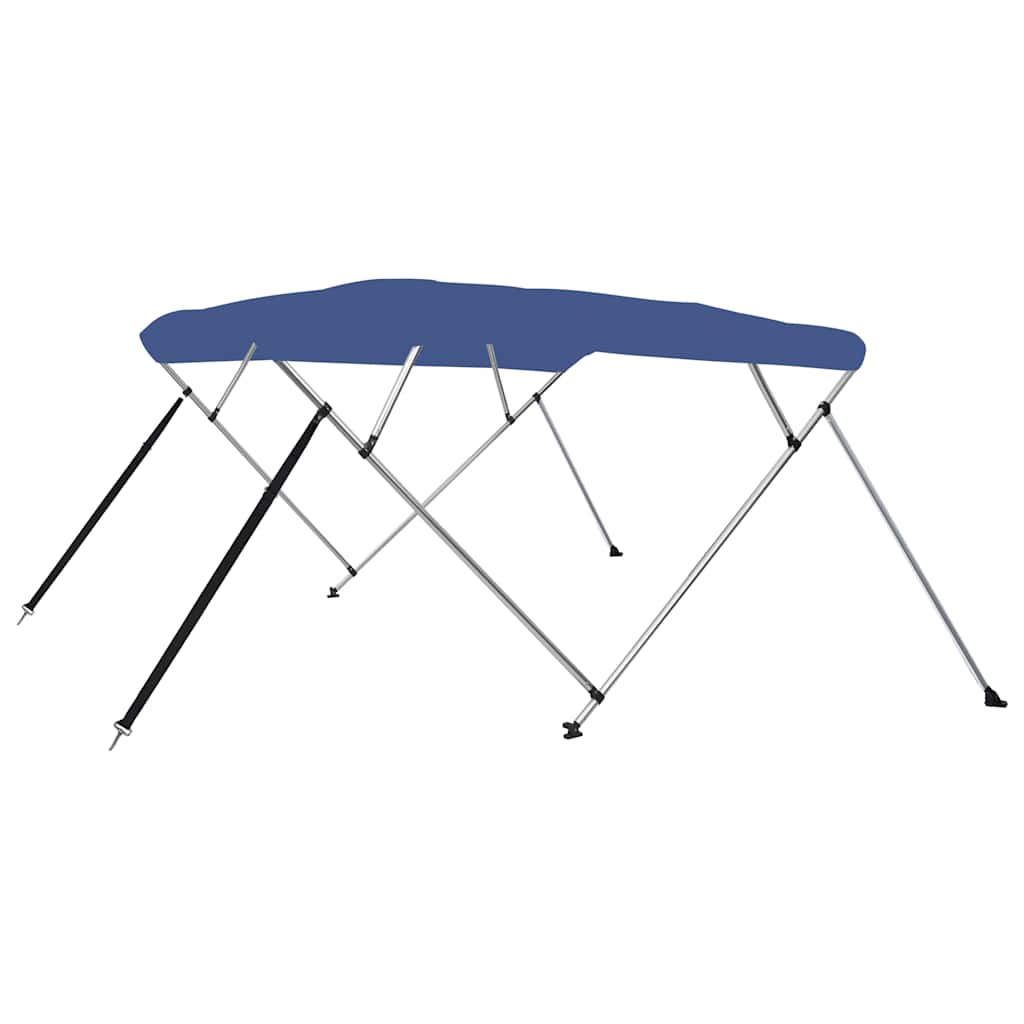 92370 vidaXL 4 Bow Bimini Top Blue 243x180x137 cm