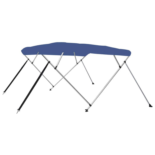 92370 vidaXL 4 Bow Bimini Top Blue 243x180x137 cm