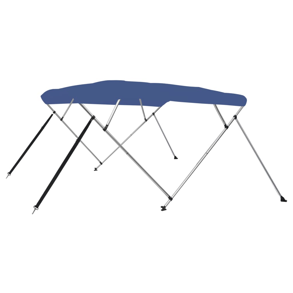 vidaXL 4 Bow Bimini Top Blue 243x196x137 cm