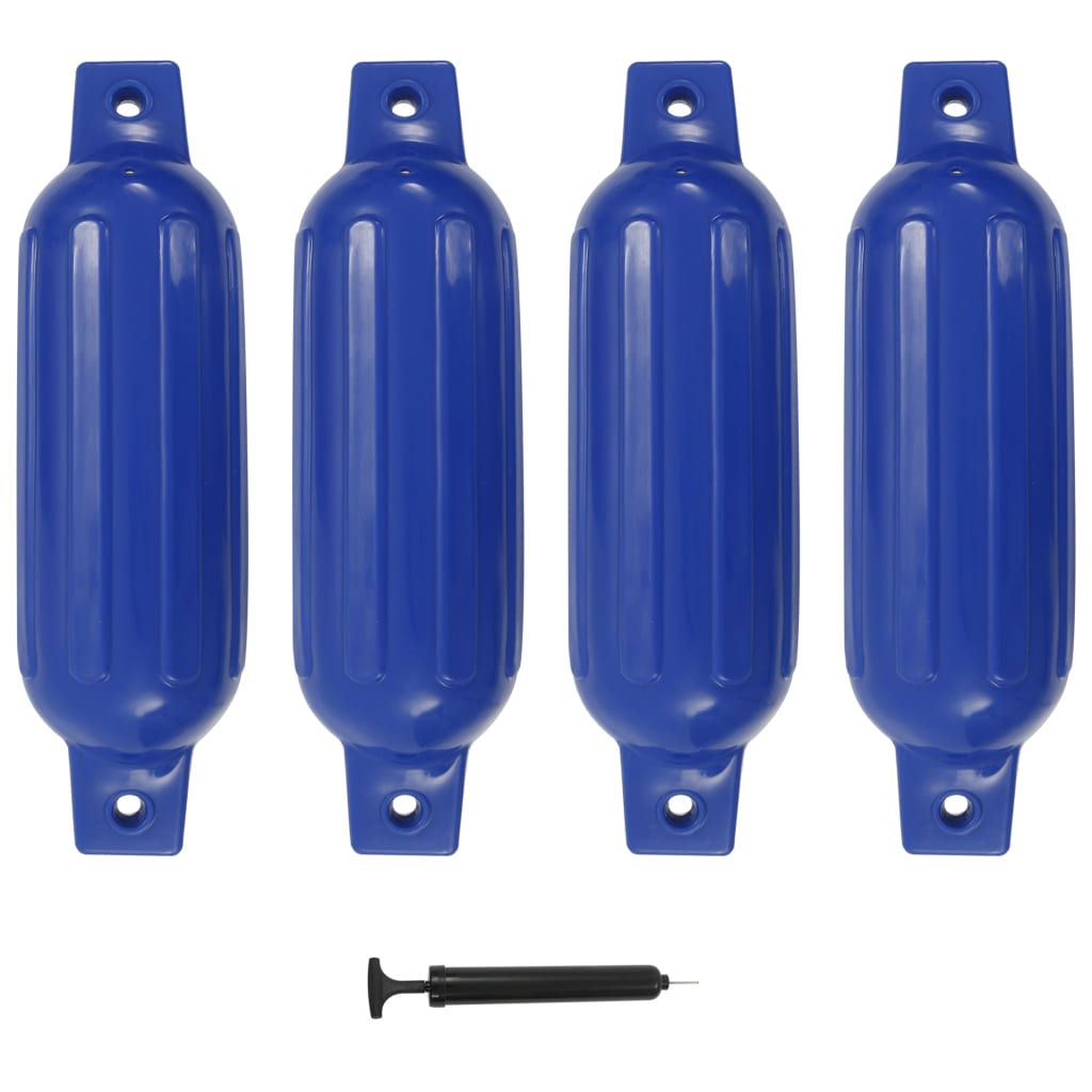 vidaXL Boat Fenders 4 pcs Blue 41x11.5 cm PVC