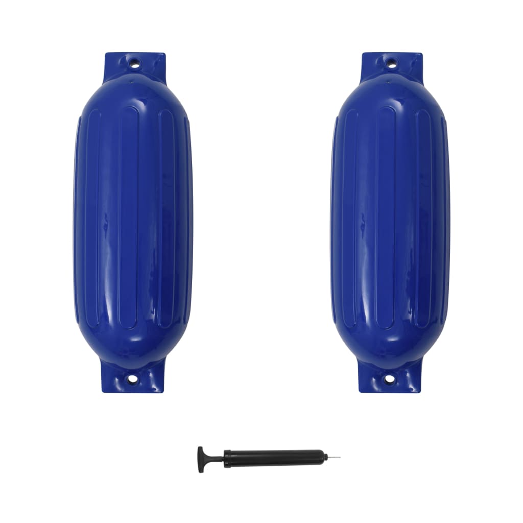 vidaXL Boat Fender 2 pcs Blue 69x21.5 cm PVC