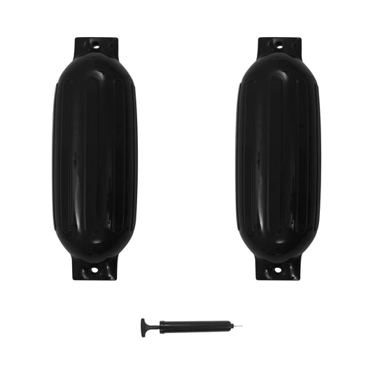 Boat Fenders 2 pcs Black 69x21.5 cm PVC