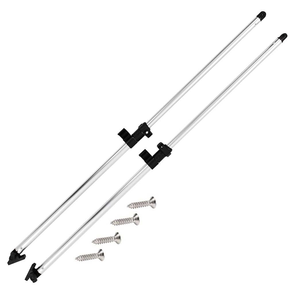 92389 vidaXL Bimini Top Support Poles 2 pcs Aluminium