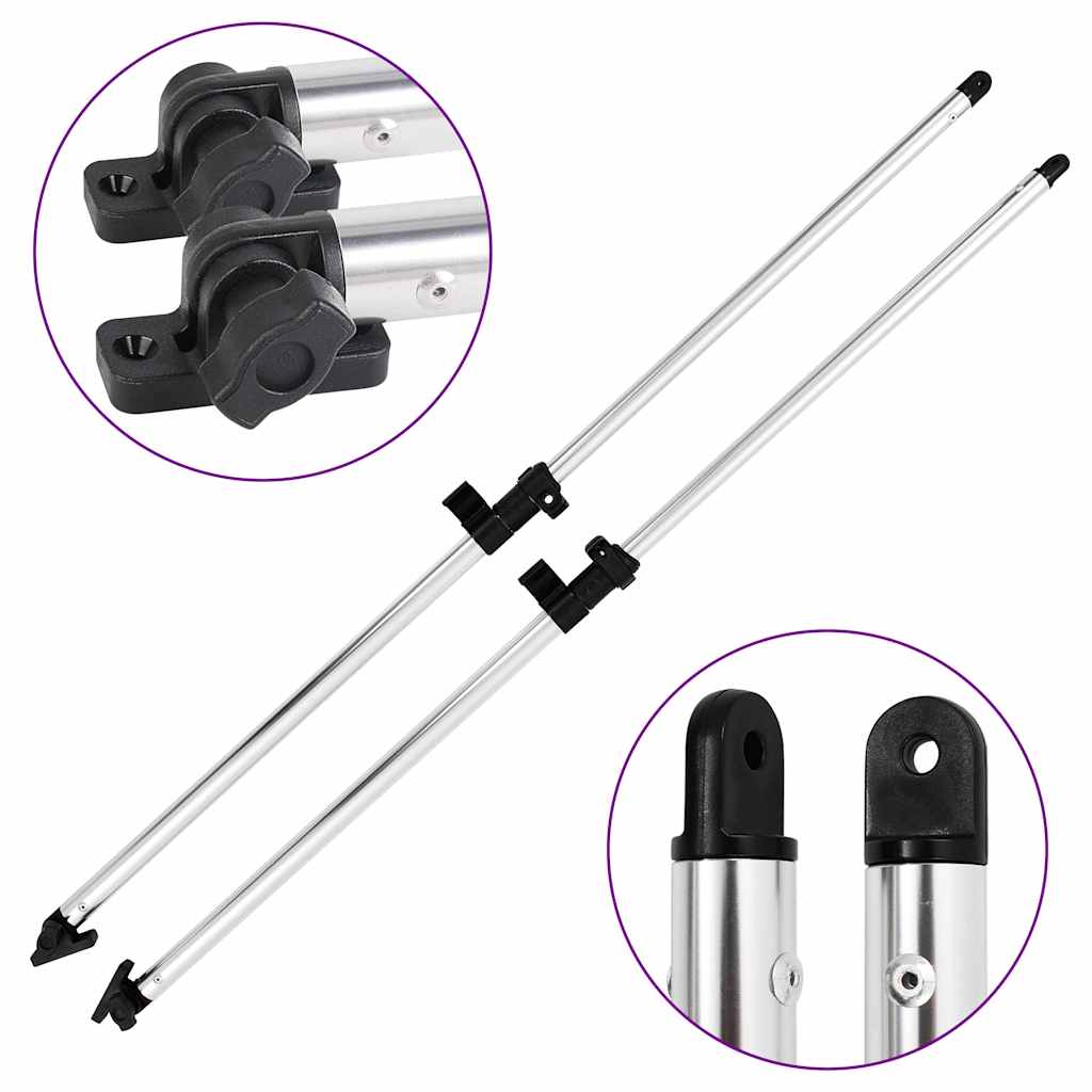 92389 vidaXL Bimini Top Support Poles 2 pcs Aluminium