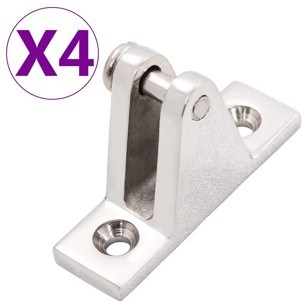 92390 vidaXL Boat Deck Hinges for Bimini Top 4 pcs Stainless Steel