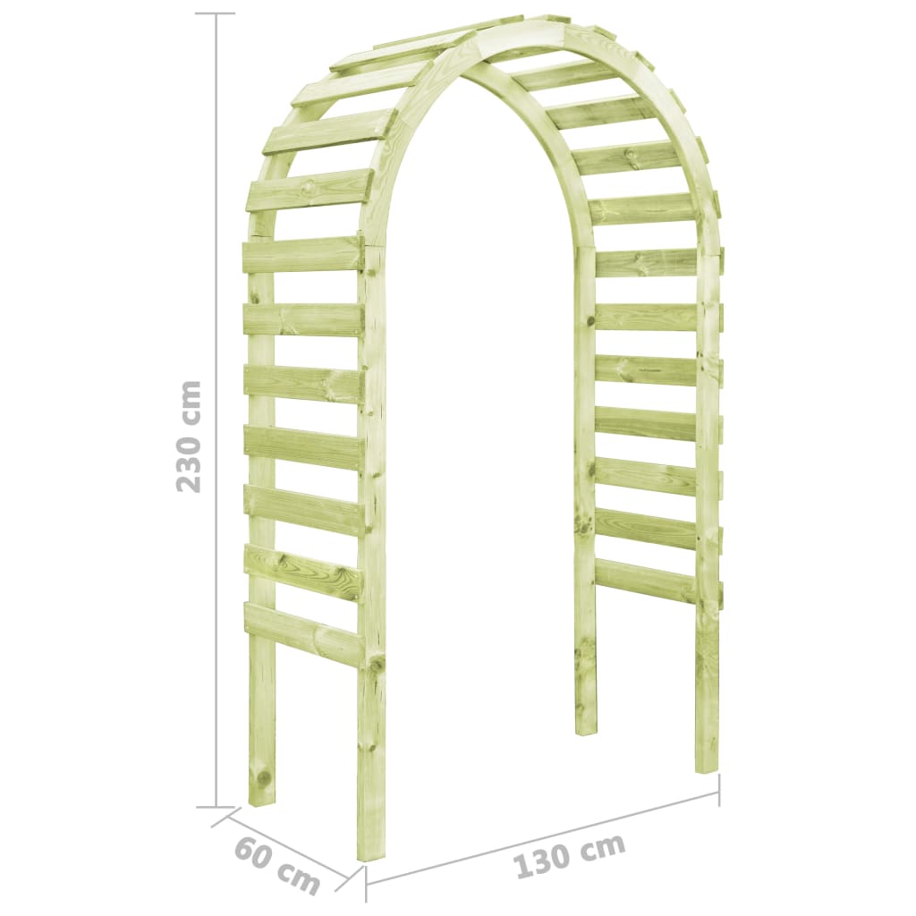 vidaXL Garden Pergola 130x60x230 cm Impregnated Pinewood