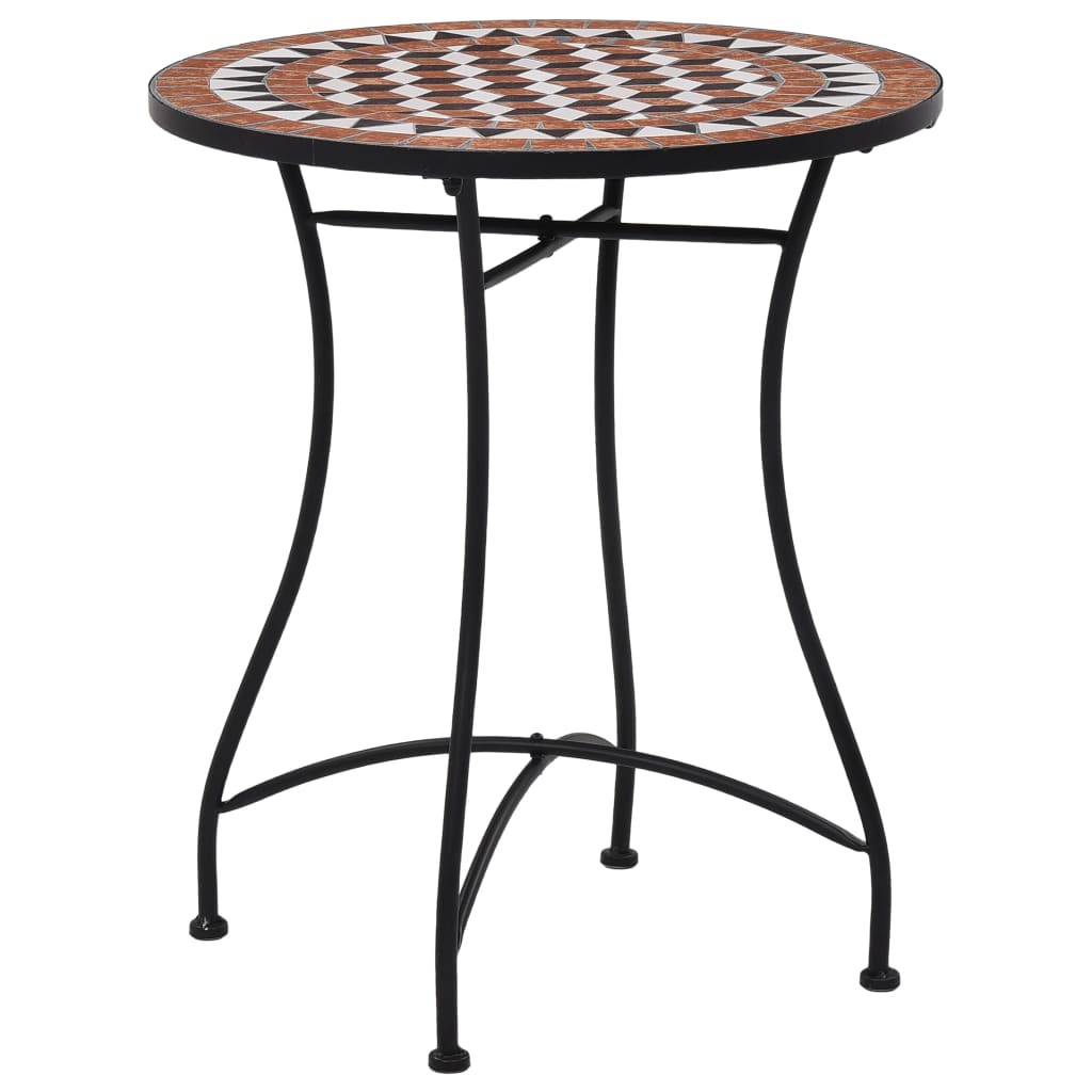 Mosaic Bistro Set | Terracotta | Powder-coated iron, ceramic tile