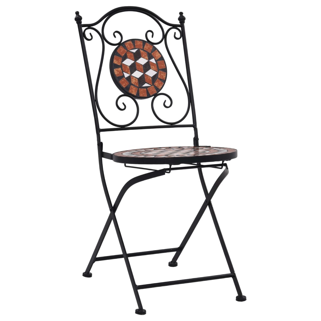 Mosaic Bistro Set | Terracotta | Powder-coated iron, ceramic tile